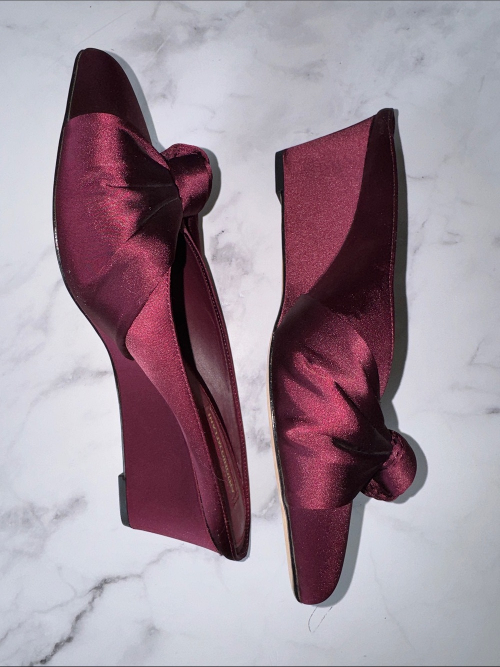Antonio Melani burgundy satin mules Size 7.5 - Picture 4 of 5